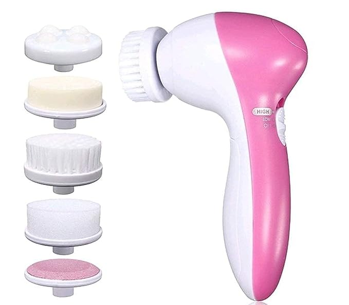 5-in-1 Facial Cleansing Brush & Electric Face Massager