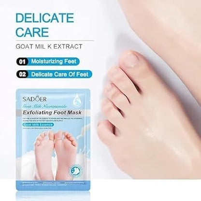 SADOER Goat Milk Nicotinamide Exfoliating Foot Mask