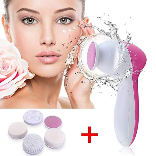 5-in-1 Facial Cleansing Brush & Electric Face Massager