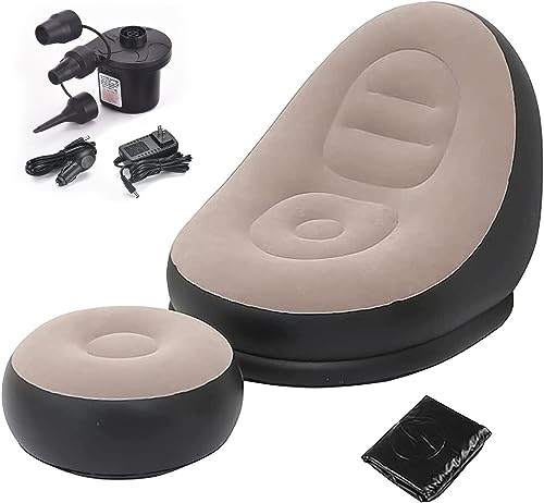 Air Sofa Chair With Foot Stool