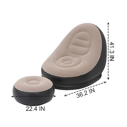 Air Sofa Chair With Foot Stool