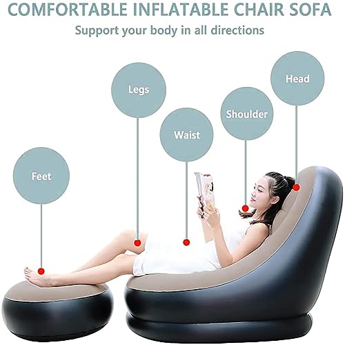 Air Sofa Chair With Foot Stool