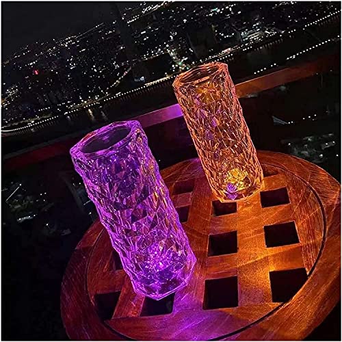 Crystal Rose Diamond 16 Color RGB Changing Mode LED Night Lights