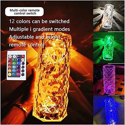 Crystal Rose Diamond 16 Color RGB Changing Mode LED Night Lights