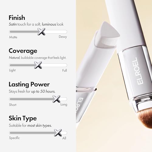 Korean 2‑in‑1 Color‑Changing Foundation Stick with Travel Brush