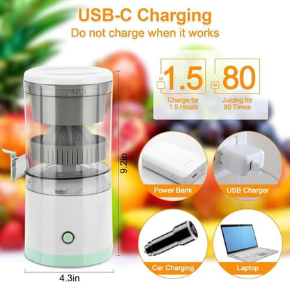Electric Citrus Juicer Machine – Wireless 200ml