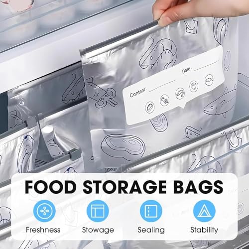 Reusable Aluminum Food Storage Bag Pack of 10
