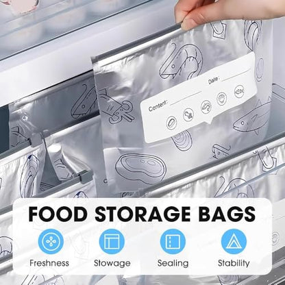 Reusable Aluminum Food Storage Bag Pack of 10