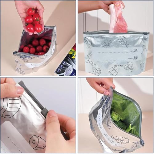 Reusable Aluminum Food Storage Bag Pack of 10
