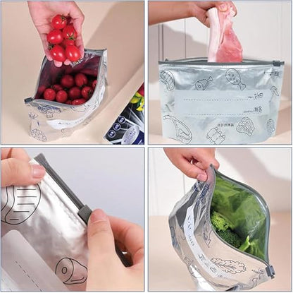 Reusable Aluminum Food Storage Bag Pack of 10