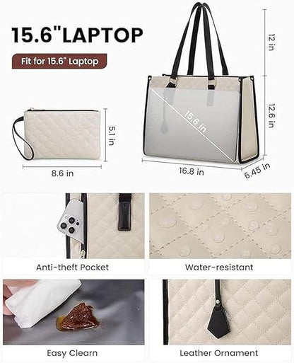 KIYU Elegant Work Bag with Lunch Compartment