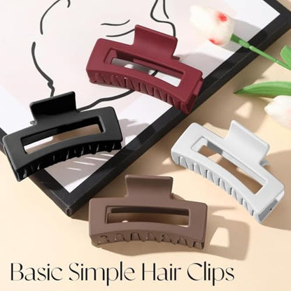 Silicone Non Breakable Hair Claw Clips for Women