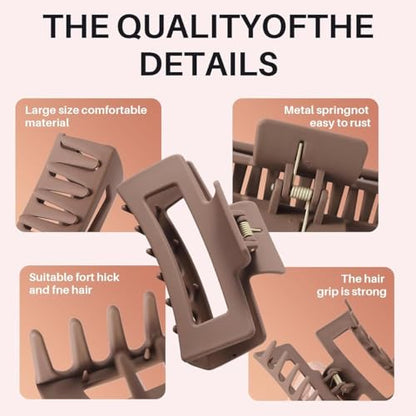 Silicone Non Breakable Hair Claw Clips for Women