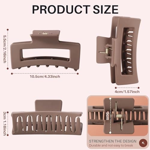 Silicone Non Breakable Hair Claw Clips for Women