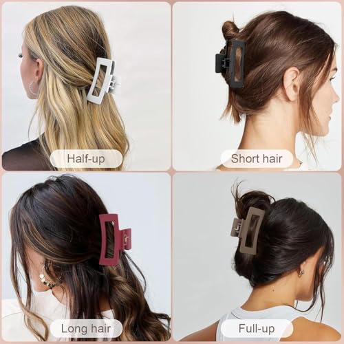 Silicone Non Breakable Hair Claw Clips for Women