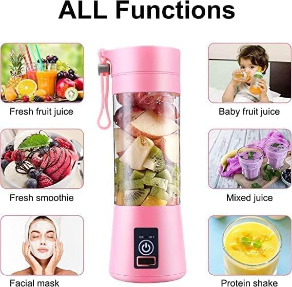 Portable USB Rechargeable Blender Juicer 380ml