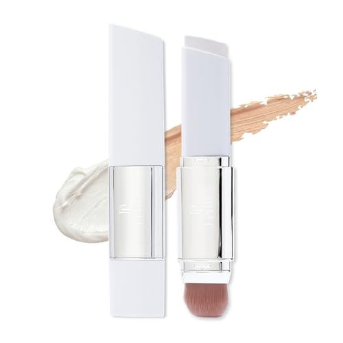 Korean 2‑in‑1 Color‑Changing Foundation Stick with Travel Brush