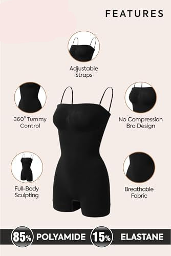 Women’s Seamless Full Body Shapewear Strapless Bodysuit