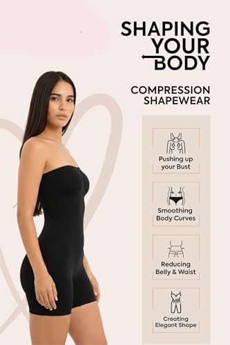 Women’s Seamless Full Body Shapewear Strapless Bodysuit