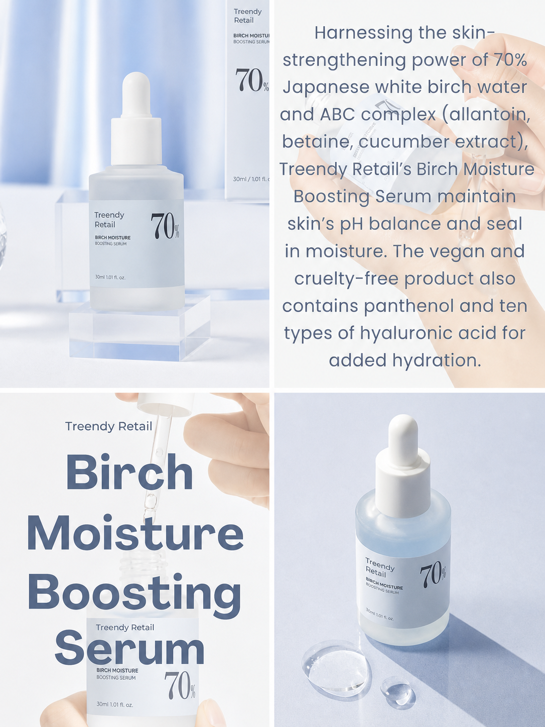 Birch 70+ Hyaluron Moisture Boosting Serum