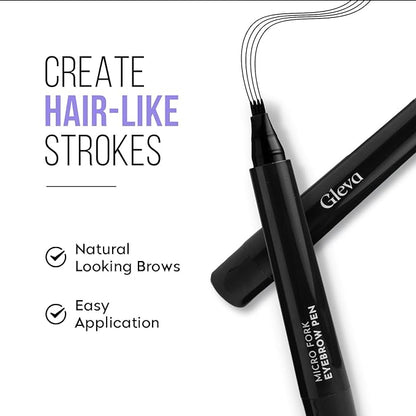 Gleva Eyebrow Pen with 4 Micro-Fork Tip Applicator