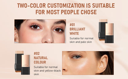 2 in 1 Creamy Long-Wear Foundation Stick with Brush